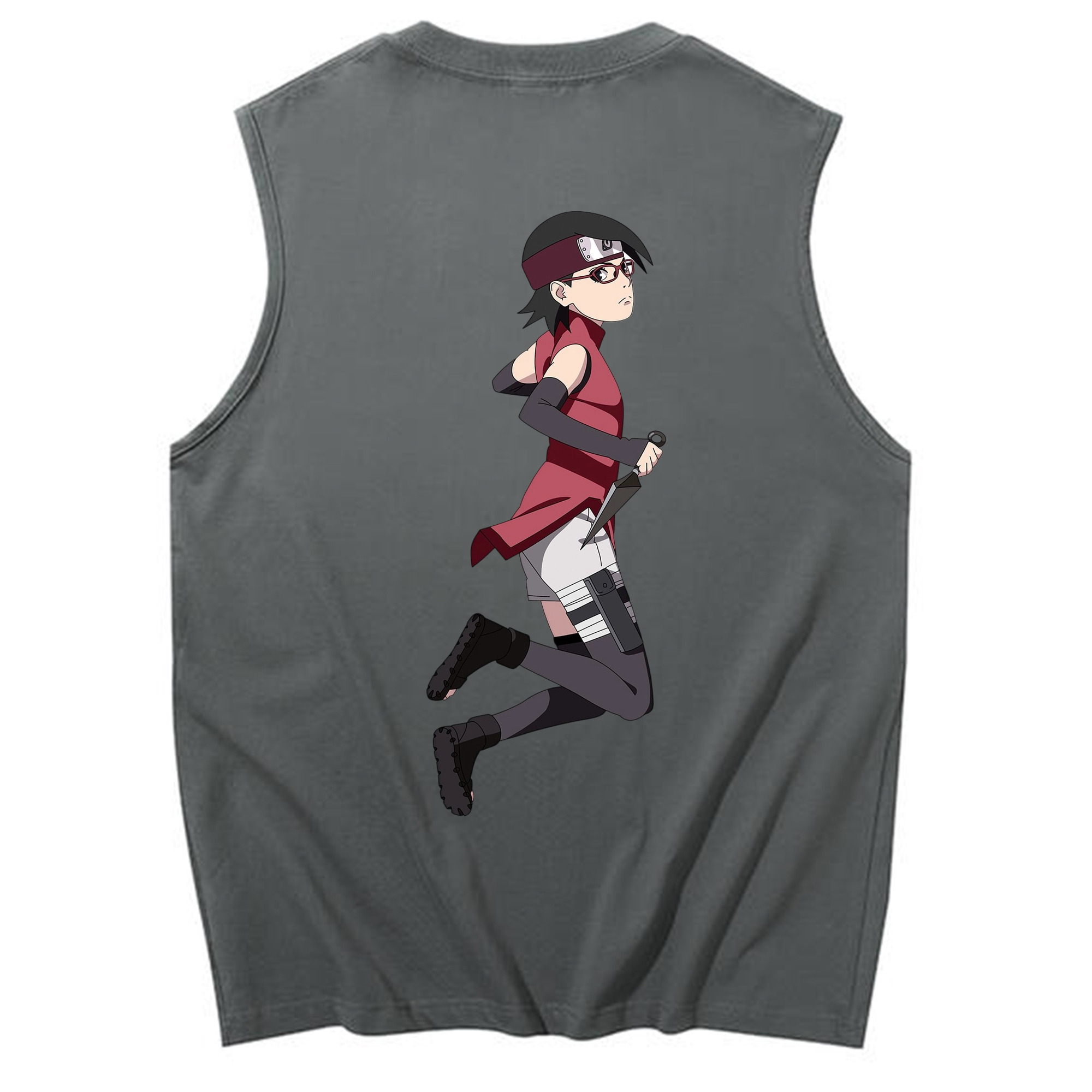 （画像用） NARUTO -ナルト- うちは サラダ Uchiha Sarada コットン100％タンクトップ（背面プリント）